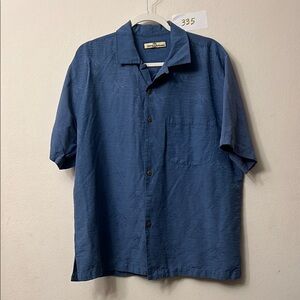 Tommy Bahama Blue Casual Button Down Shirt silk 335